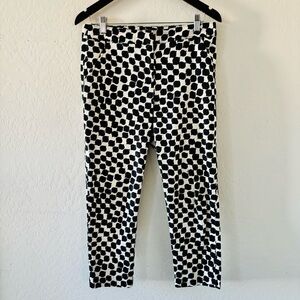 Trina Turk Black White Geometric Print Pants Women’s Size 4 Cropped Stretch